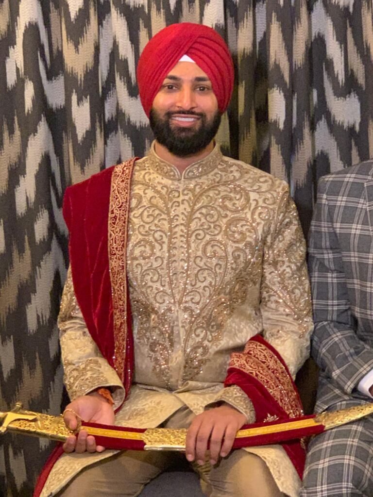 Punjabi turbaned man in authentic portrait photography